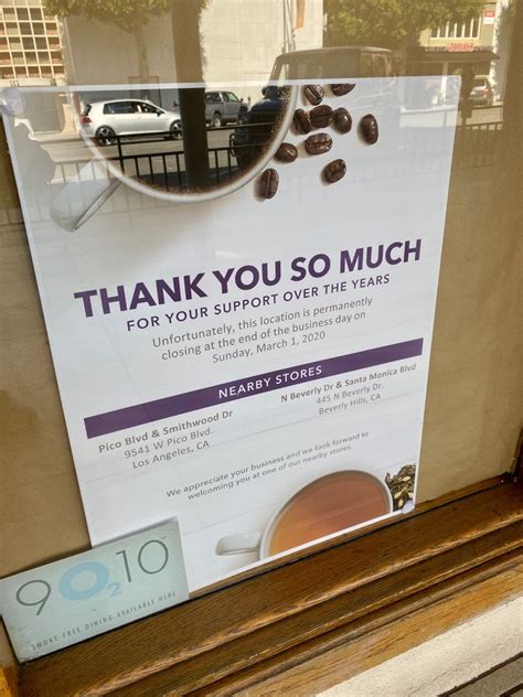 the coffee bean & tea leaf closure